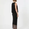 Vestido sin mangas de jersey con cristales, negro Vestido sin mangas de jersey con cristales, negro