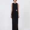 Vestido sin mangas de jersey elástico, negro Vestido sin mangas de jersey elástico, negro