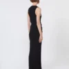 Vestido sin mangas de jersey elástico, negro Vestido sin mangas de jersey elástico, negro