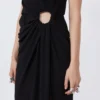 Vestido sin mangas de jersey elástico, negro Vestido sin mangas de jersey elástico, negro