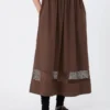 Vestido sin mangas de popelín de algodón, color chocolate Vestido sin mangas de popelín de algodón, color chocolate