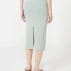 Vestido tubo de hilo de viscosa elástico, verde salvia Vestido tubo de hilo de viscosa elástico, verde salvia