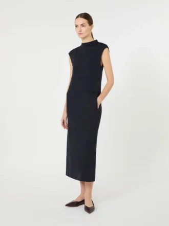 Vestido tubo de jersey scuba, azul ultramar