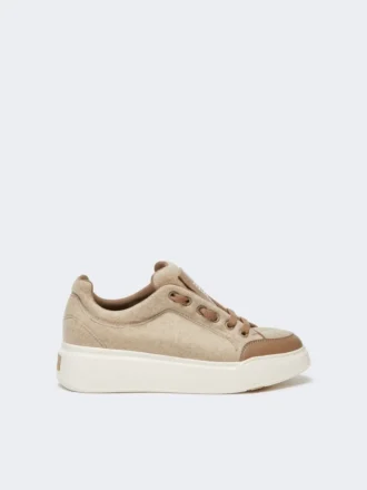 Zapatillas de cachemira repelentes al agua, color beige