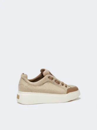 Zapatillas de cachemira repelentes al agua, color beige