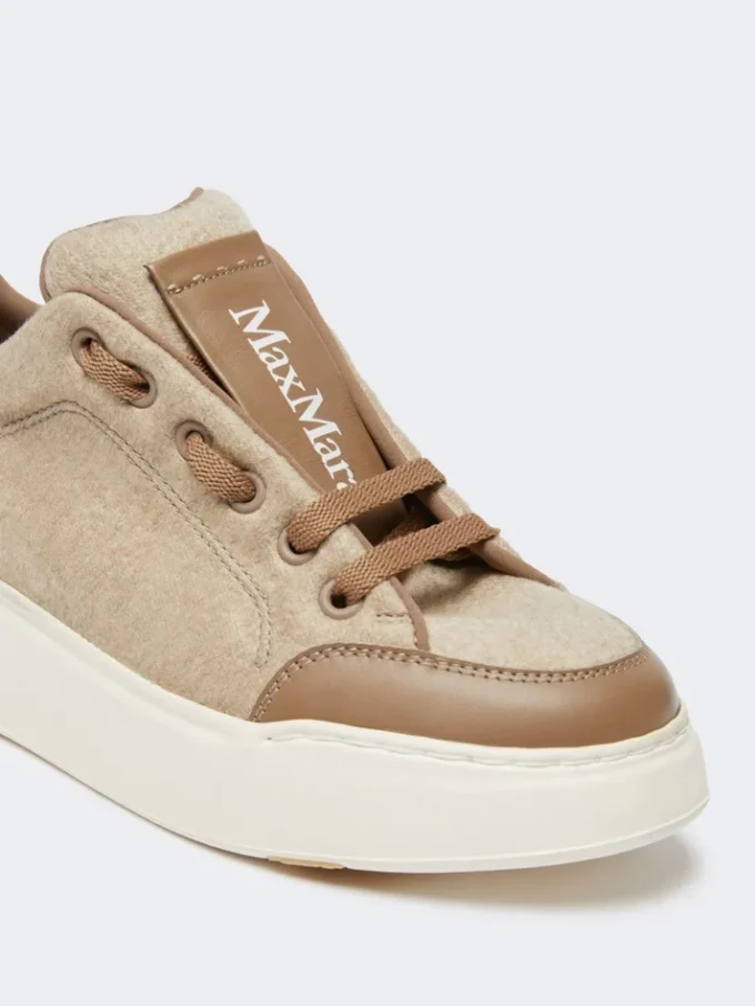Zapatillas de cachemira repelentes al agua, color beige Zapatillas de cachemira repelentes al agua, color beige