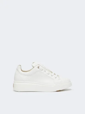 Zapatillas de piel, blanco óptico