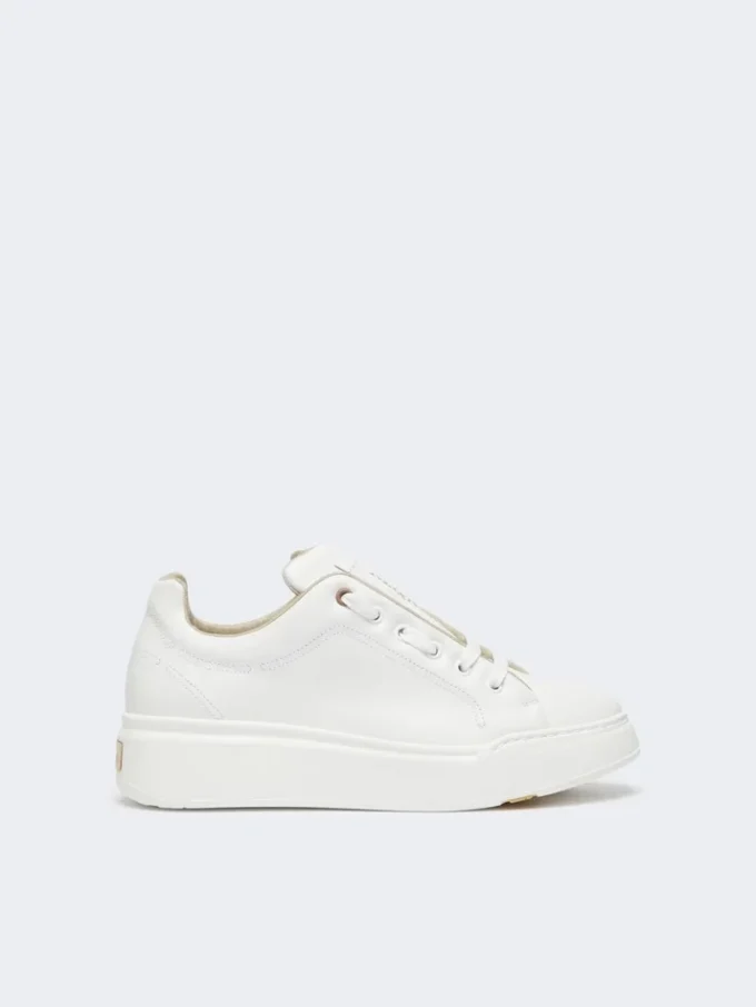 Zapatillas de piel, blanco óptico Zapatillas de piel, blanco óptico