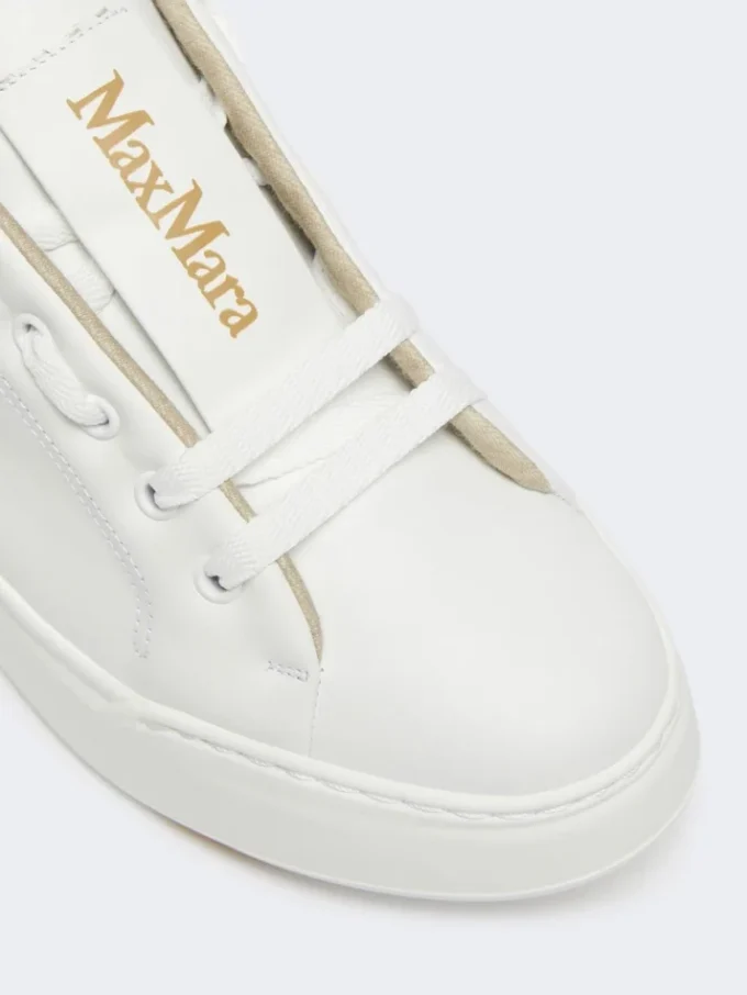 Zapatillas de piel, blanco óptico Zapatillas de piel, blanco óptico