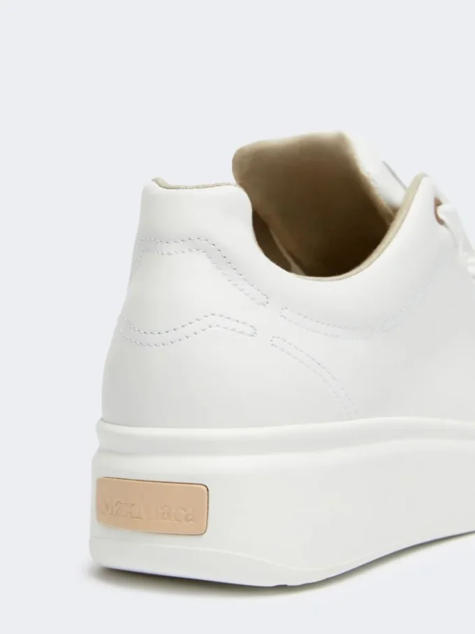 Zapatillas de piel, blanco óptico Zapatillas de piel, blanco óptico