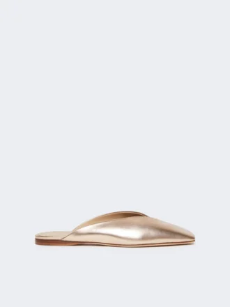 Zapatillas de piel napa laminada, rosa