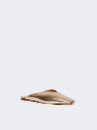 Zapatillas de piel napa laminada, rosa