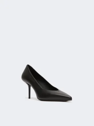 Zapatos de salón de napa suave, negros