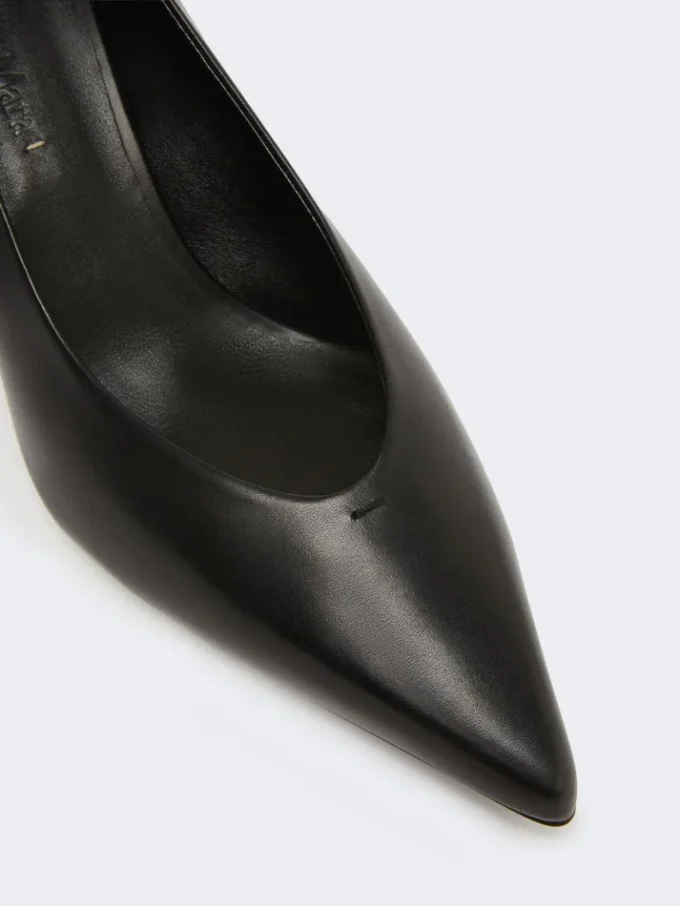 Zapatos de salón de piel lisa, negros Zapatos de salón de piel lisa, negros