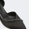 Zapatos de salón de satén adornados con cristales, negros Zapatos de salón de satén adornados con cristales, negros
